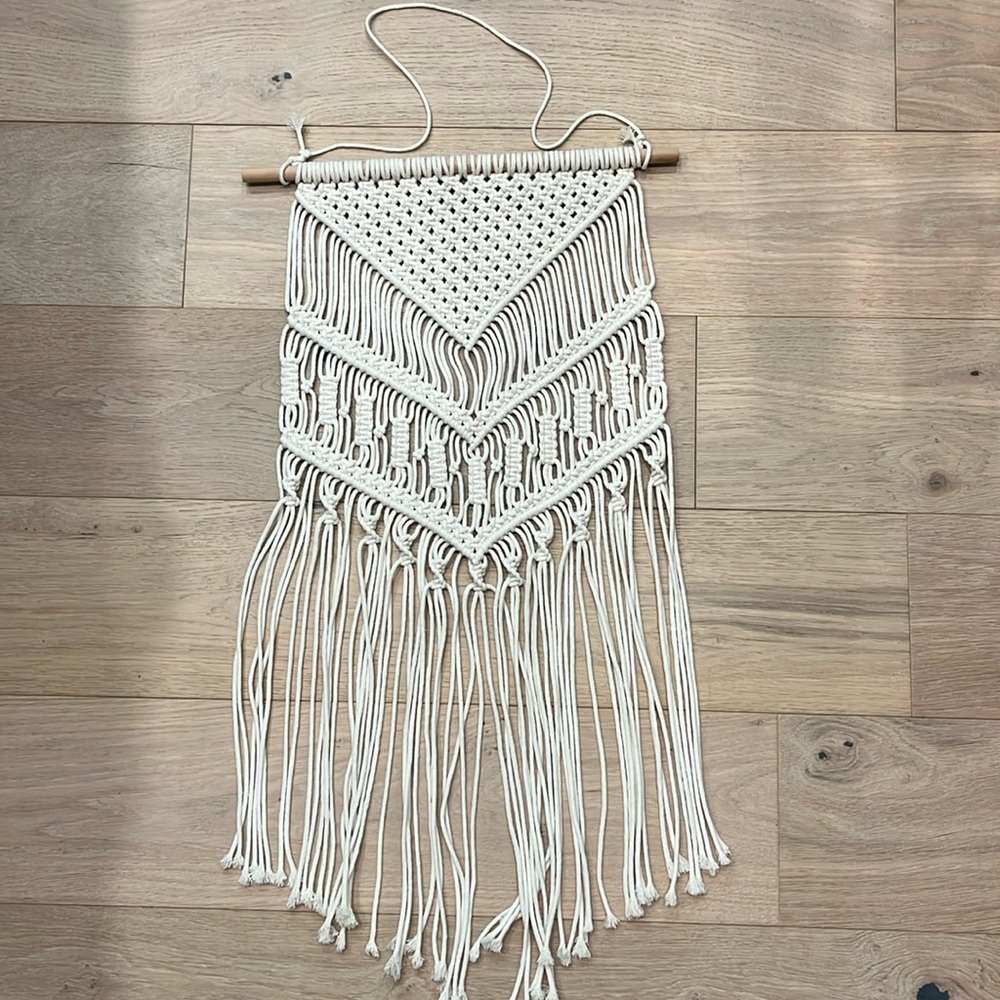 Macrame hanging wall decor